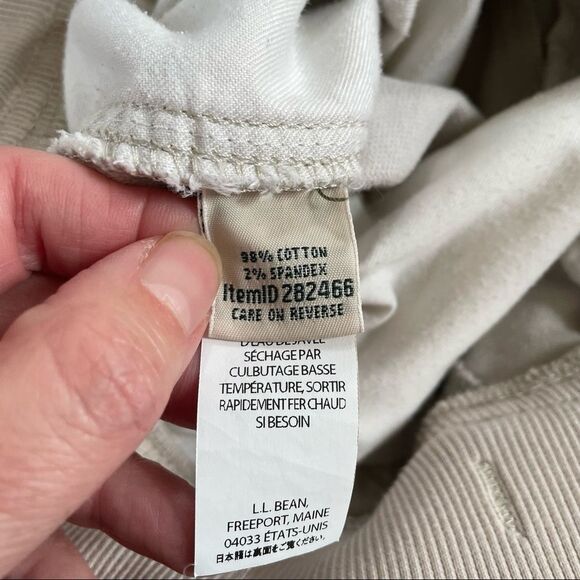 LL Bean Stone Classic Fit Knit Waist Pants 10P Petite - Picture 9 of 9